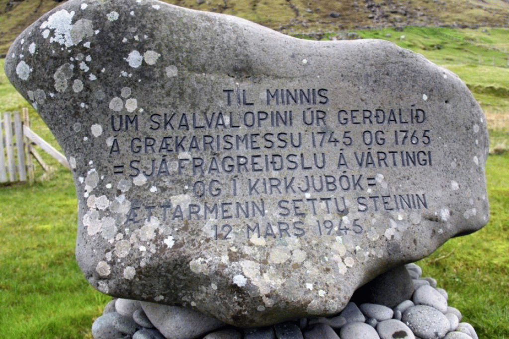 Memorial stone in Gerðar