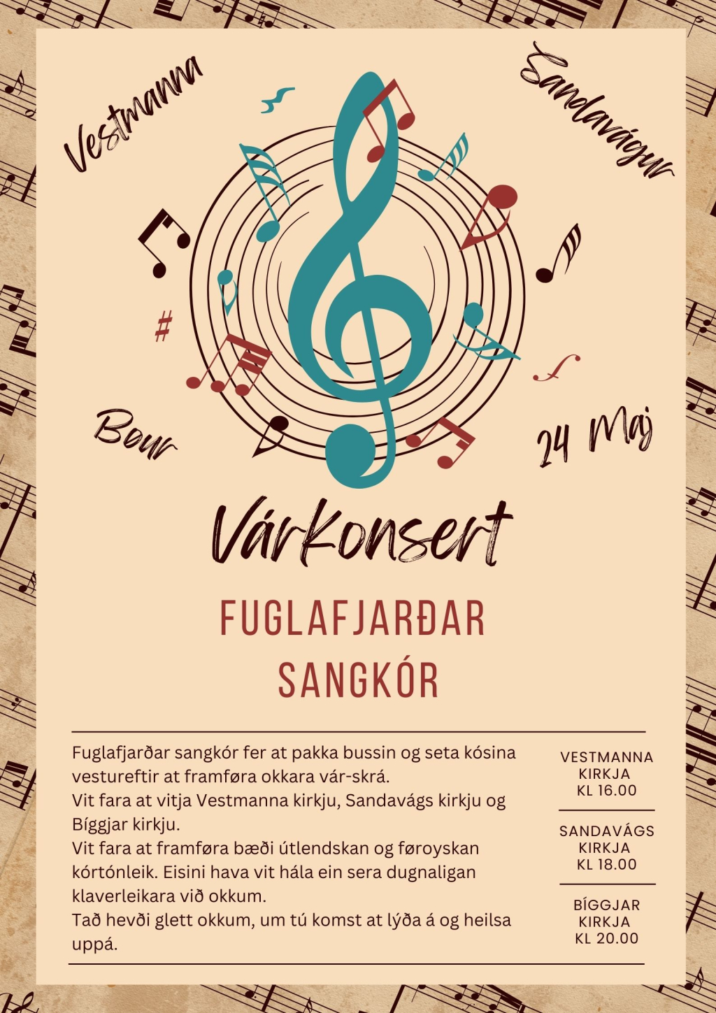Choir Consert in Sandavágs kirkju