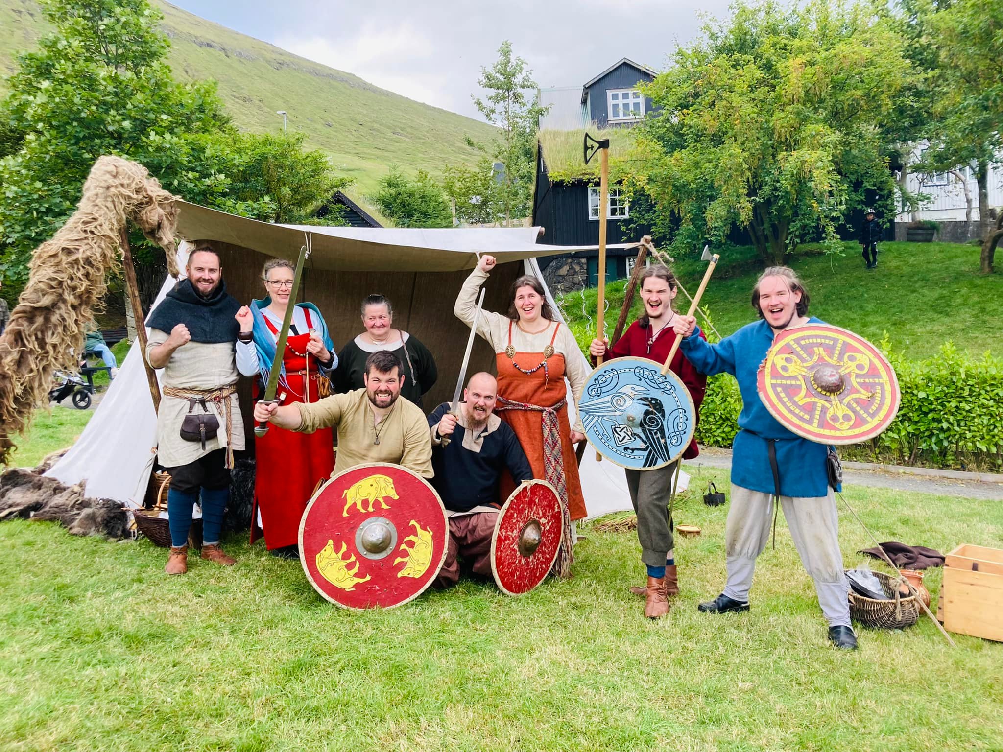 Viking reenactment village and Scout's carousel