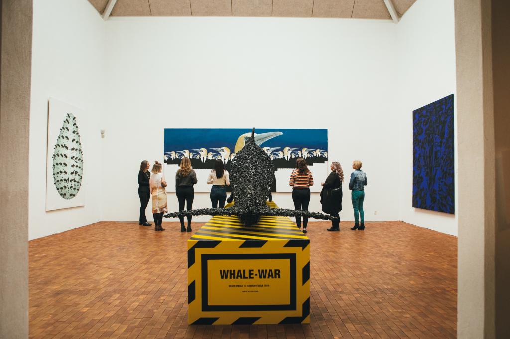 Artworks in the National Art gallery in Tórshavn, Faroe Islands.